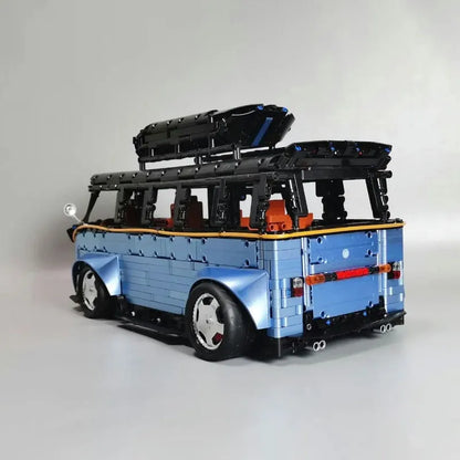TiaGole MOC Motorized Building Block Set: Electroplated Camper Bus Van T5022A
