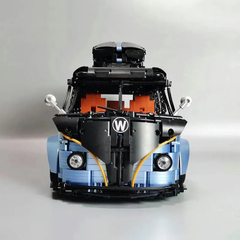TiaGole MOC Motorized Building Block Set: Electroplated Camper Bus Van T5022A