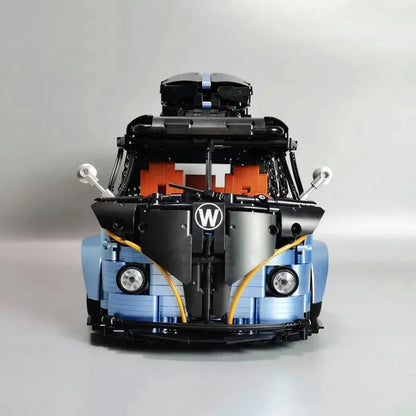 TiaGole MOC Motorized Building Block Set: Electroplated Camper Bus Van T5022A