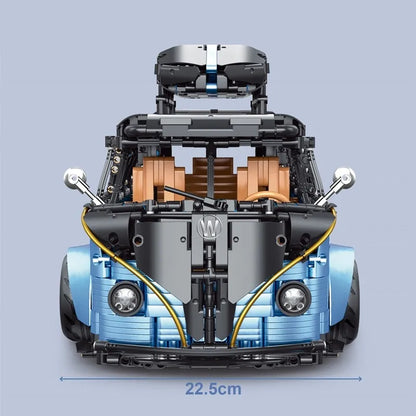 TiaGole MOC Motorized Building Block Set: Electroplated Camper Bus Van T5022A