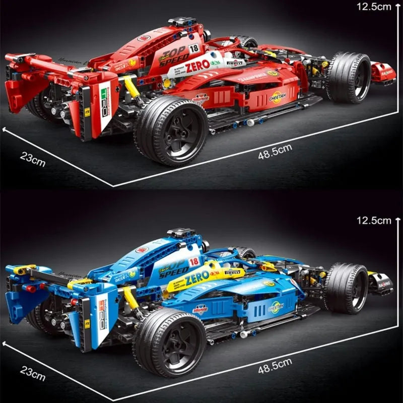 TiaGole MOC Motorized Building Block Set: F1 Alternate Super Racing Car T2018