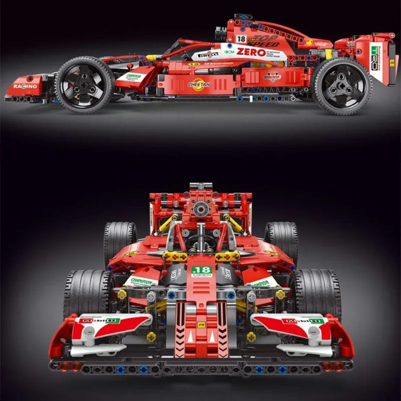 TiaGole MOC Motorized Building Block Set: F1 Alternate Super Racing Car T2018