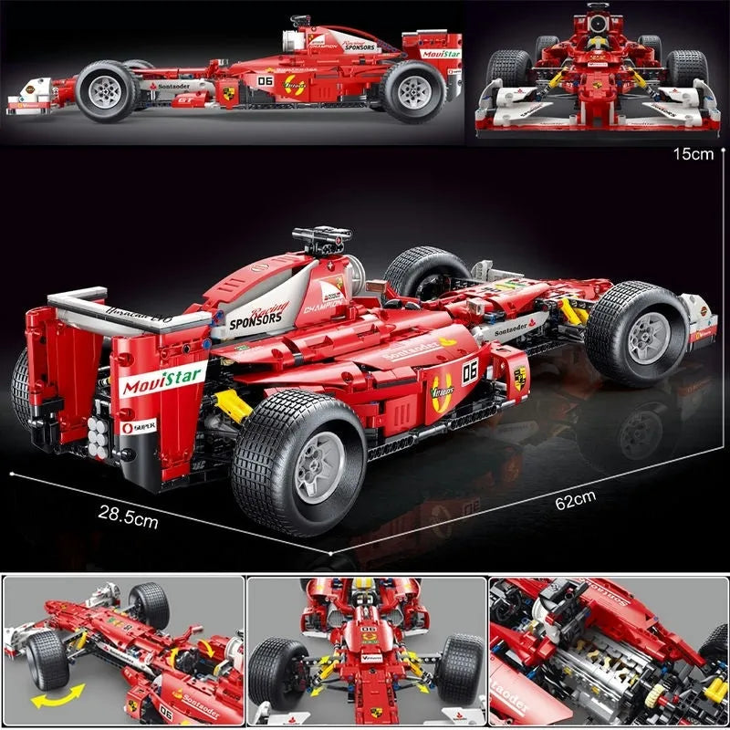 TiaGole MOC Motorized Building Block Set: F1 Formula One Racing Car T5006