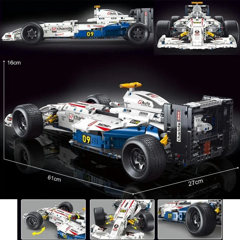 TiaGole MOC Motorized Building Block Set: F1 Formula Racing Sports Car T5009