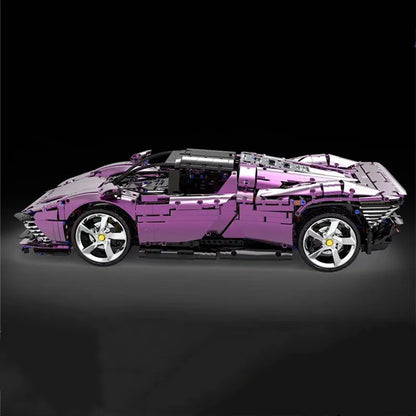 TiaGole MOC Motorized Building Block Set: Ferrari Daytona SP3 Supercar 006-1