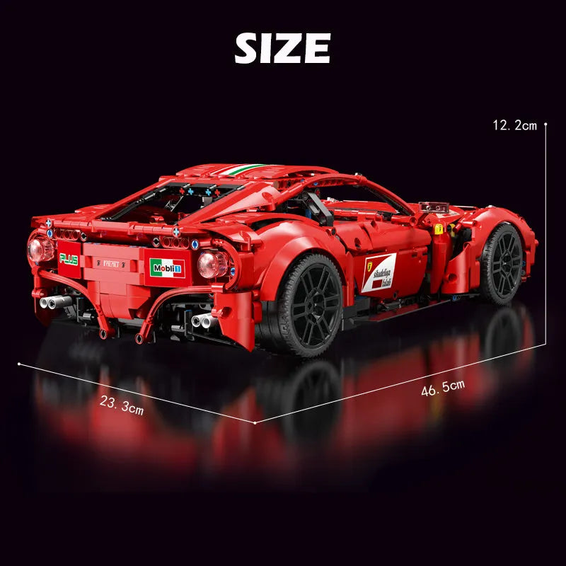 TiaGole MOC Motorized Building Block Set: Ferrari F12 Berlinetta Sports Car T5001
