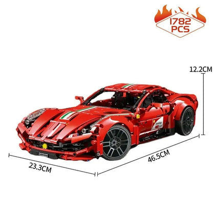 TiaGole MOC Motorized Building Block Set: Ferrari F12 Berlinetta Sports Car T5001