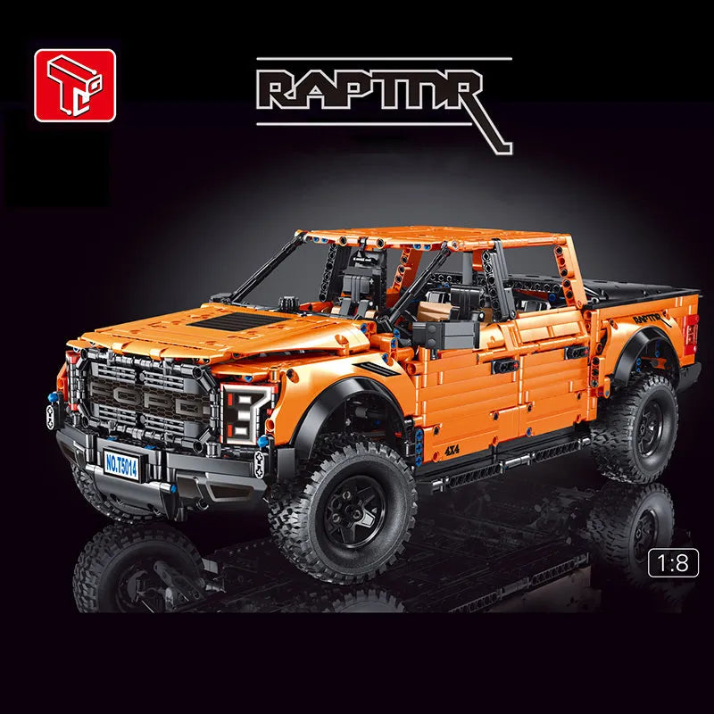 TiaGole MOC Motorized Building Block Set: Ford F-150 Raptor Pickup Truck T5014