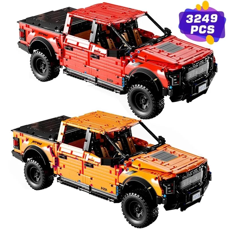 TiaGole MOC Motorized Building Block Set: Ford F-150 Raptor Pickup Truck T5014