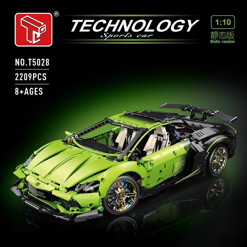 TiaGole MOC Building Block Set: Green Concept Sports Car T5028