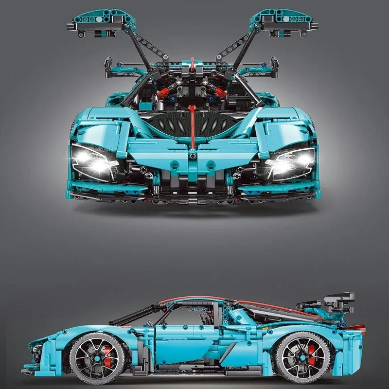 TiaGole MOC Motorized Building Block Set: Hong Qi S9 Super Racing Car T5011
