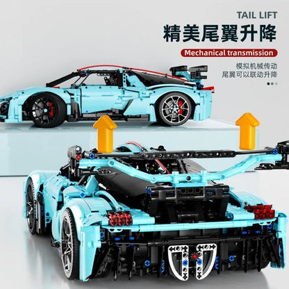 TiaGole MOC Motorized Building Block Set: Hong Qi S9 Super Racing Car T5011