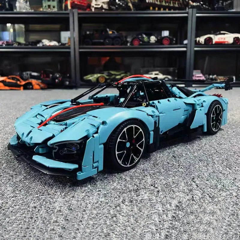 TiaGole MOC Motorized Building Block Set: Hong Qi S9 Super Racing Car T5011
