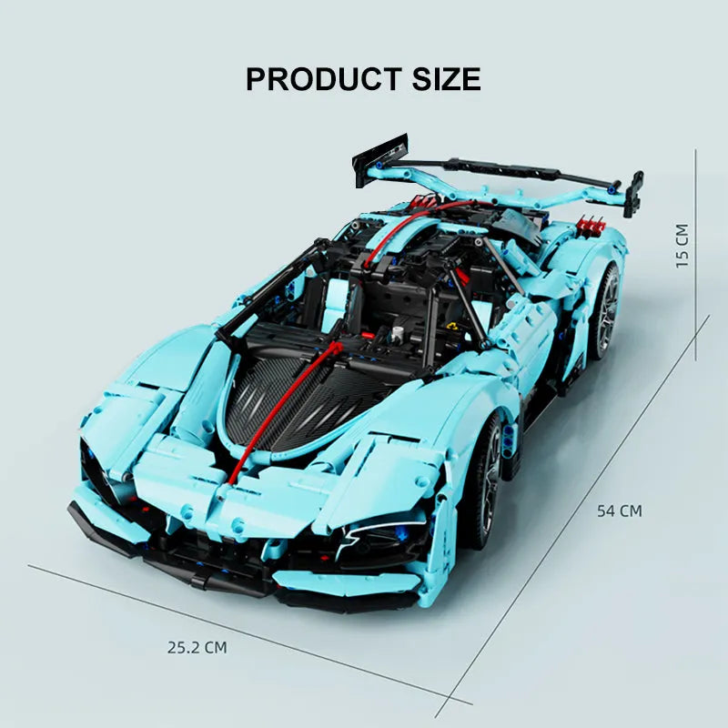TiaGole MOC Motorized Building Block Set: Hong Qi S9 Super Racing Car T5011