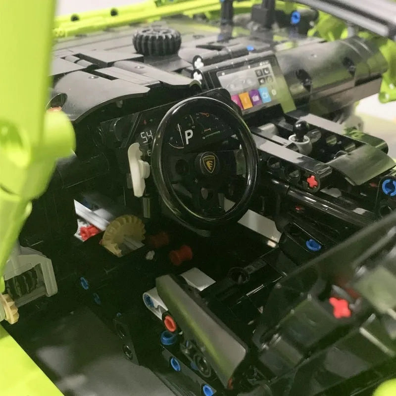 TiaGole MOC Motorized Building Block Set: Huracan Evo Spyder Racing Car T5003