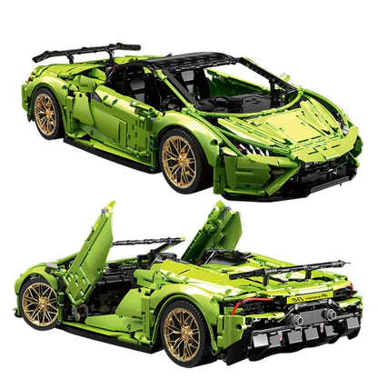 TiaGole MOC Motorized Building Block Set: Huracan Evo Spyder Racing Car T5003