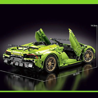 TiaGole MOC Motorized Building Block Set: Huracan Evo Spyder Racing Car T5003