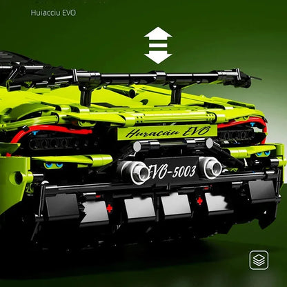 TiaGole MOC Motorized Building Block Set: Huracan Evo Spyder Racing Car T5003