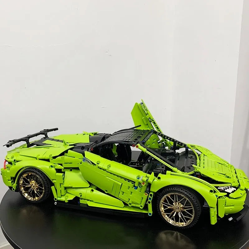 TiaGole MOC Motorized Building Block Set: Huracan Evo Spyder Racing Car T5003