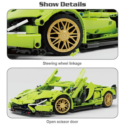 TiaGole MOC Motorized Building Block Set: Lambo Sian FKP37 Racing Car T2007