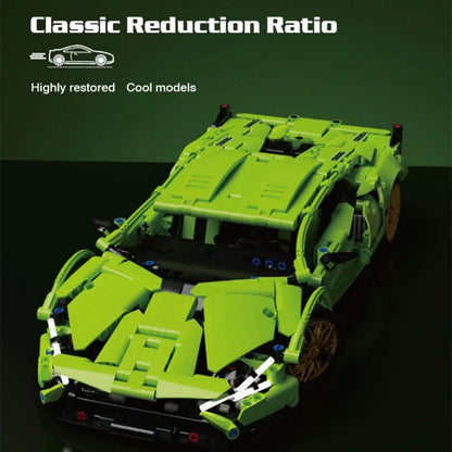 TiaGole MOC Motorized Building Block Set: Lambo Sian FKP37 Racing Car T2007