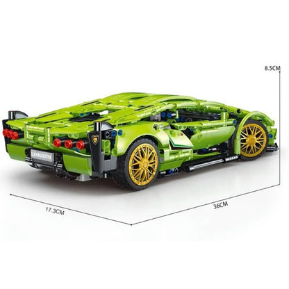 TiaGole MOC Motorized Building Block Set: Lambo Sian FKP37 Racing Car T2007