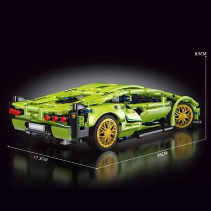 TiaGole MOC Motorized Building Block Set: Lambo Sian FKP37 Racing Car T2007