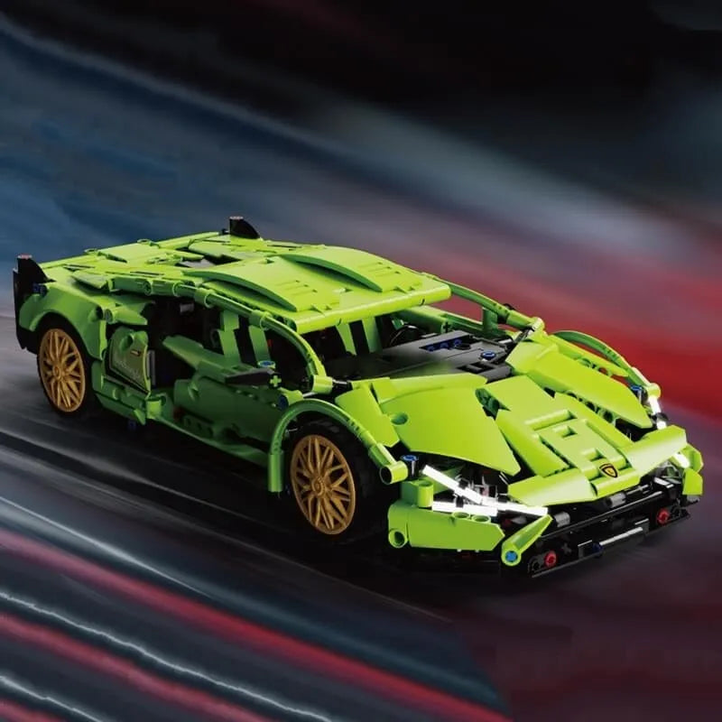 TiaGole MOC Motorized Building Block Set: Lambo Sian FKP37 Racing Car T2007