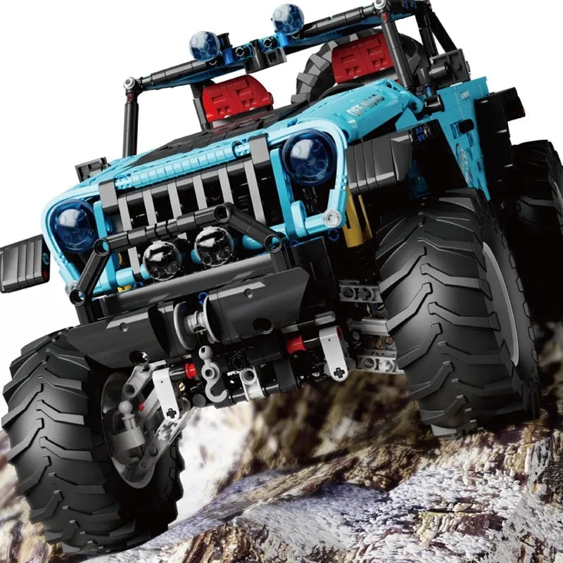TiaGole MOC Motorized Building Block Set: Off-Road JEEP Wrangler Trailcat SUV T5010