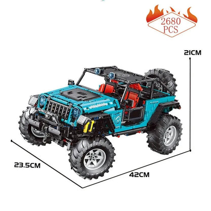 TiaGole MOC Motorized Building Block Set: Off-Road JEEP Wrangler Trailcat SUV T5010