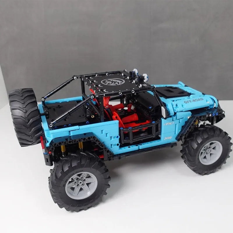 TiaGole MOC Motorized Building Block Set: Off-Road JEEP Wrangler Trailcat SUV T5010