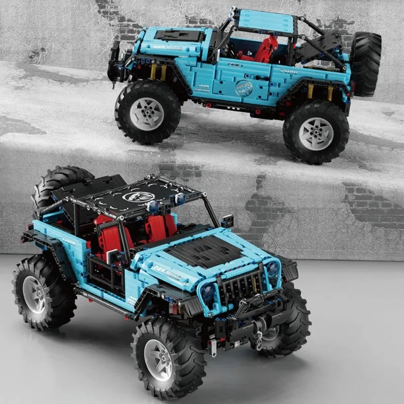 TiaGole MOC Motorized Building Block Set: Off-Road JEEP Wrangler Trailcat SUV T5010