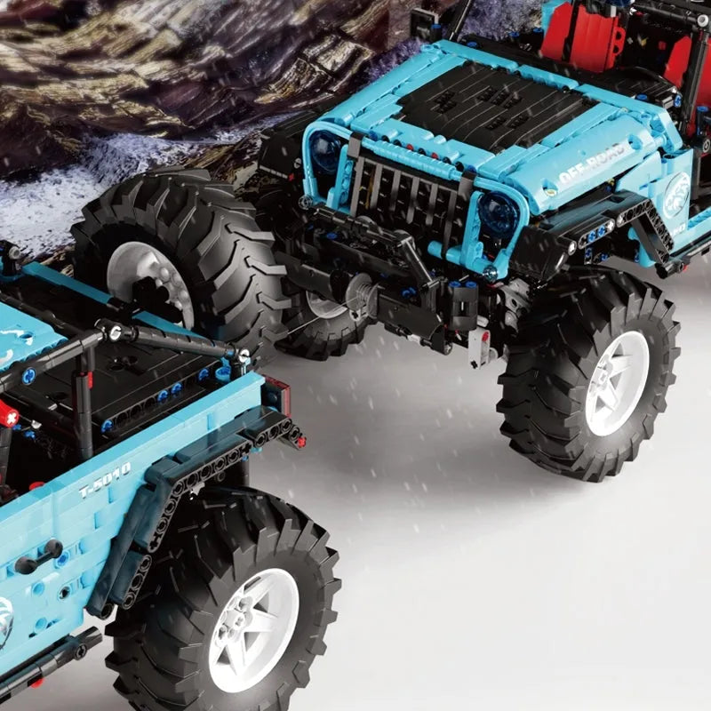 TiaGole MOC Motorized Building Block Set: Off-Road JEEP Wrangler Trailcat SUV T5010