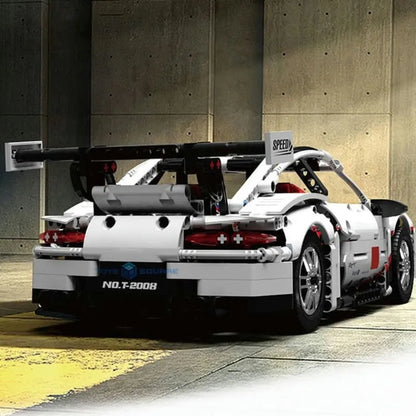 TiaGole MOC Motorized Building Block Set: Porsche 911 RSR Sports Car T2008