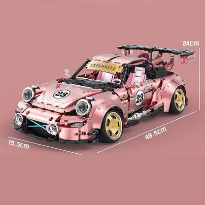 TiaGole MOC Motorized Building Block Set: Porsche 911 RWB Supercar T5036A