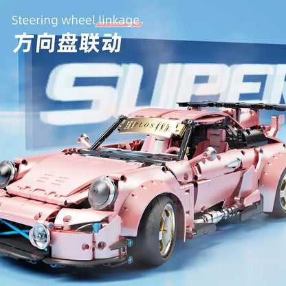 TiaGole MOC Motorized Building Block Set: Porsche 911 RWB Supercar T5036A