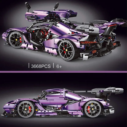 TiaGole MOC Motorized Building Block Set: RC Apollo IE Super Racing Car APP T5012B, Model T5012BPF