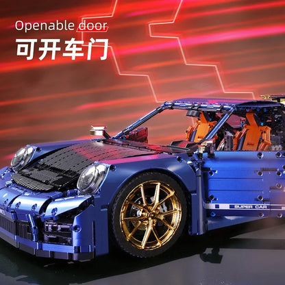 TiaGole MOC Motorized Building Block Set: RC Classic Super Sports Car T5037AP, Model T5037 APF