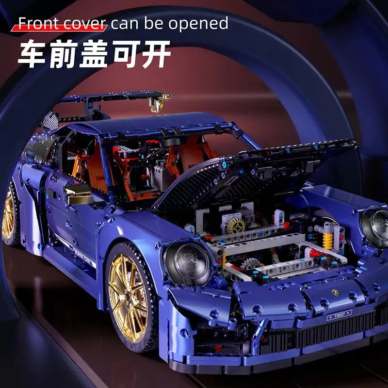 TiaGole MOC Motorized Building Block Set: RC Classic Super Sports Car T5037AP, Model T5037 APF