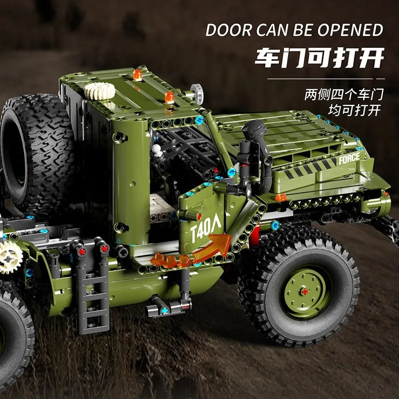 TiaGole MOC Motorized Building Block Set: RC Katyusha Rocket Launcher Car T4011, Model T4011PF