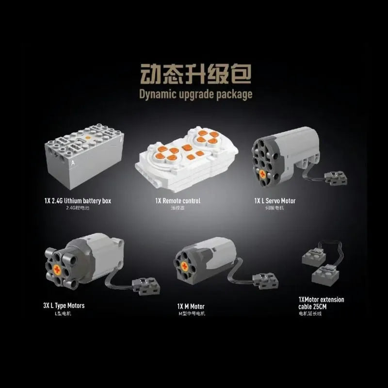 TiaGole MOC Motorized Building Block Set: RC Katyusha Rocket Launcher Car T4011, Model T4011PF