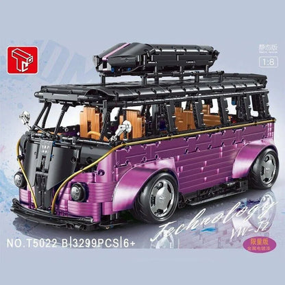 TiaGole MOC Building Block Set: RC Motorized Camper Bus Van T5022B, Model T5022BPF