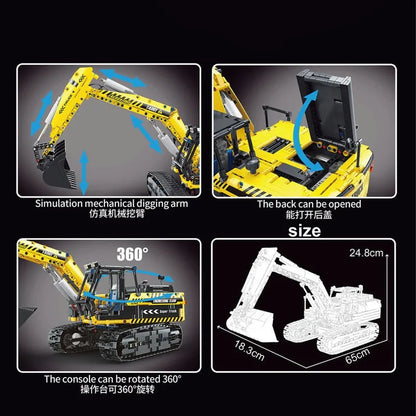 TiaGole MOC Building Block Set: RC Motorized Excavator Truck T4001