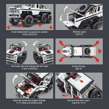 TiaGole MOC Motorized Building Block Set: RC Off-Road LAND CRUISER Truck T5020B, Model T5020BPF