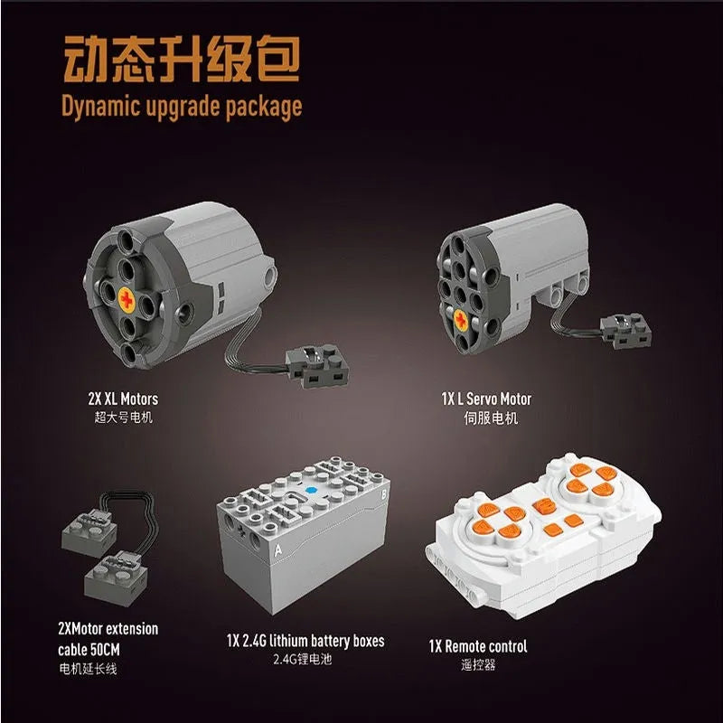 TiaGole MOC Motorized Building Block Set: RC Off-Road LAND CRUISER Truck T5020B, Model T5020BPF