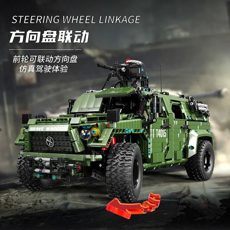 TiaGole MOC Motorized Building Block Set: RC Warrior Off Road SUV Car T4015, Model T4015PF