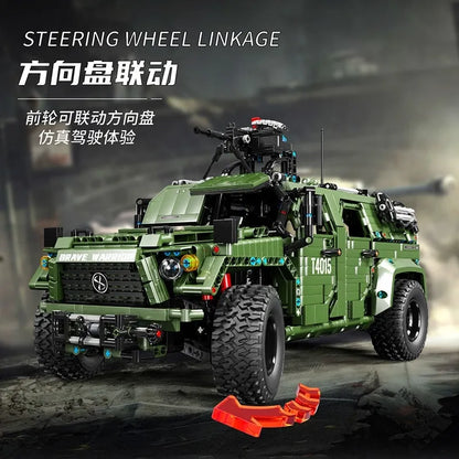 TiaGole MOC Motorized Building Block Set: RC Warrior Off Road SUV Car T4015, Model T4015PF