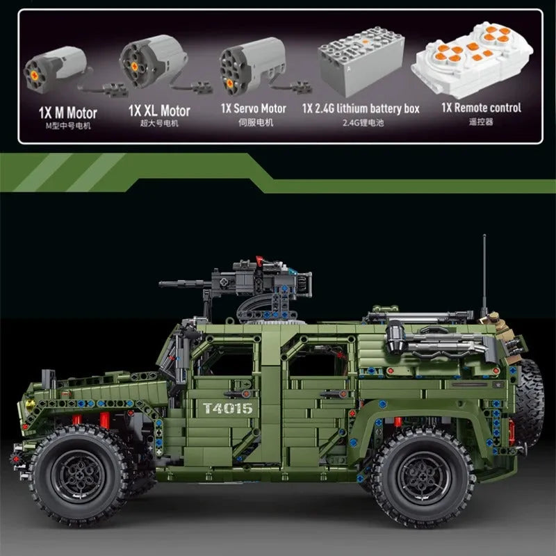 TiaGole MOC Motorized Building Block Set: RC Warrior Off Road SUV Car T4015, Model T4015PF