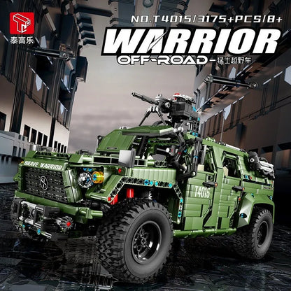 TiaGole MOC Motorized Building Block Set: RC Warrior Off Road SUV Car T4015, Model T4015PF