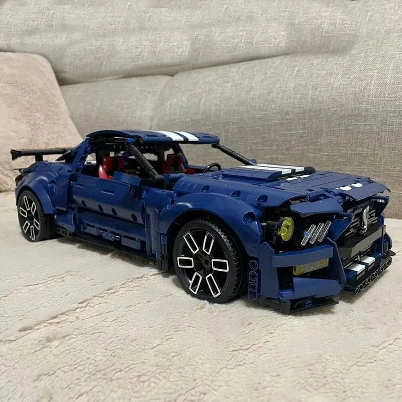 TiaGole MOC Motorized Building Block Set: Shelby GT500 Classic Racing Car T5017A